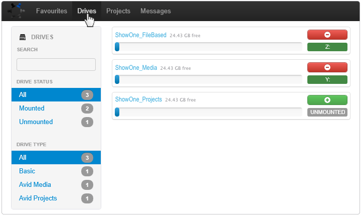 DIVA Client drives