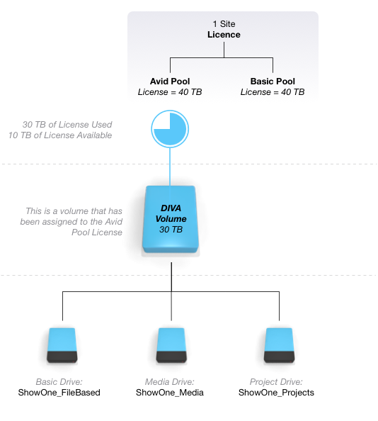 Licenses, Nodes and Volumes